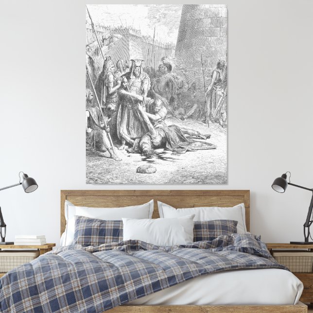 Gustave Doré - The Death of Abimelech Canvas Print (Insitu(Bedroom))