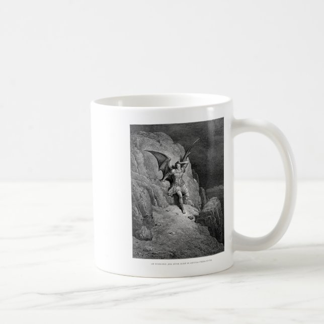 Gustave Dore The Fall Of Satan Paradise Was Lost  Coffee Mug (Right)