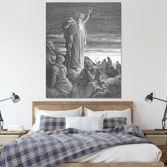 Gustave Doré - The Prophet Ezekiel Canvas Print (Insitu(Bedroom))