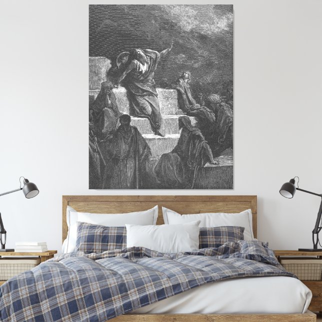 Gustave Doré - The Prophet Jeremiah Canvas Print (Insitu(Bedroom))