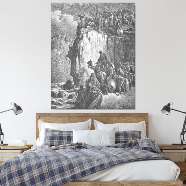 Gustave Doré - The Prophets of Baal are Slaughtere Canvas Print (Insitu(Bedroom))