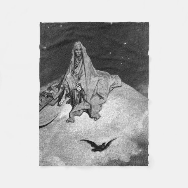 Gustave Dore - The Raven Fleece Blanket (Front)