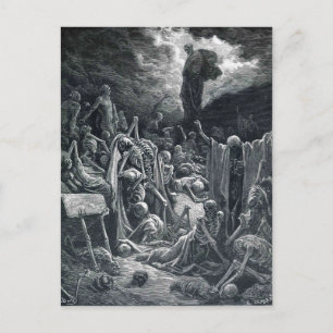 Gustave Dore:The Vision of the Valley of Dry Bones Postcard