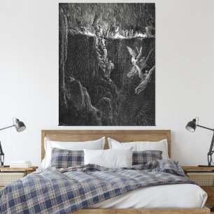 Gustave Doré - The Wall Of Flames Canvas Print