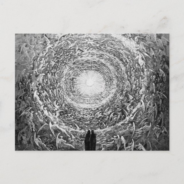 Gustave Dore - ( The White Rose ) Vision Empyrean Postcard (Front)