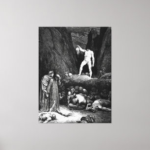 Gustave Doré - Virgil and Dante Meet Bertram dal B Canvas Print
