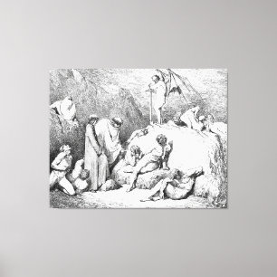 Gustave Doré - Virgil And Dante Meet Pier Da Medic Canvas Print