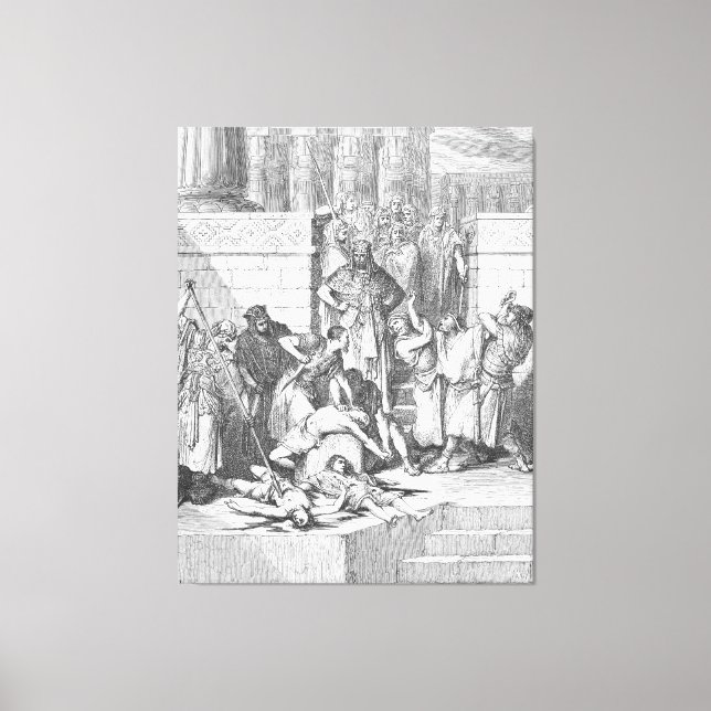 Gustave Doré - Zedekiah's Sons are Slaughtered Bef Canvas Print (Front)