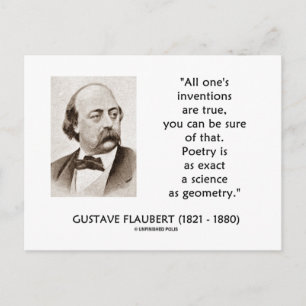 Gustave Flaubert Inventions True Poetry Science Postcard