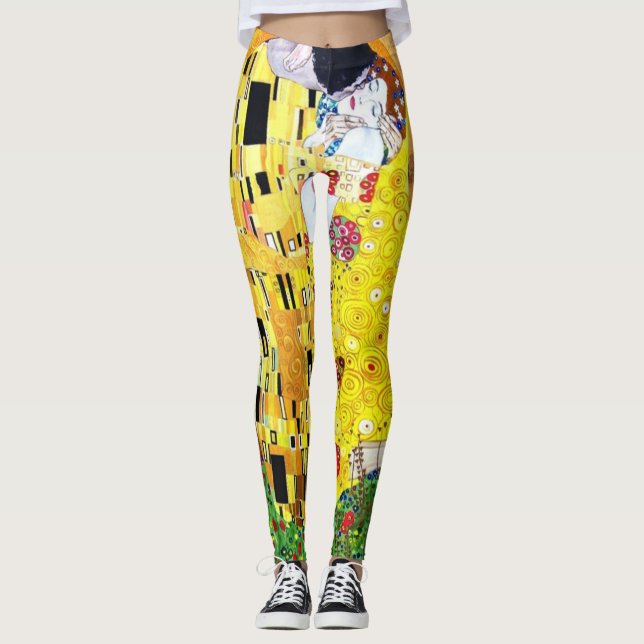Gustave Klimt "The Kiss" Fashion Leggings (Front)