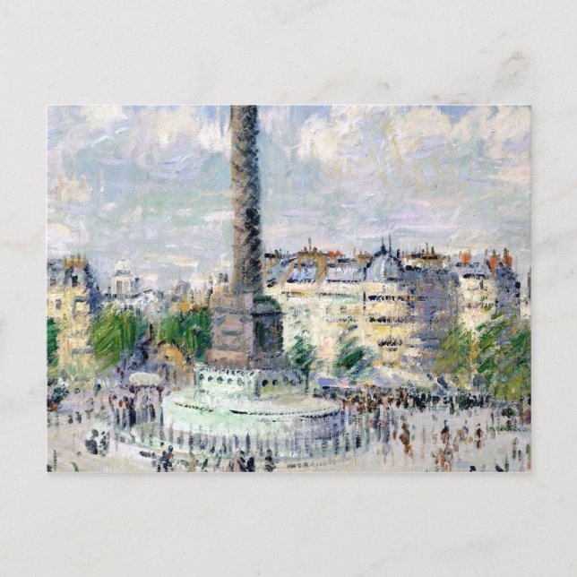 Gustave Loiseau La Place de la Bastille Postcard (Front)