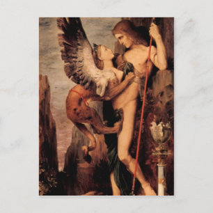 Gustave Moreau - Oedipus and the sphinx Postcard