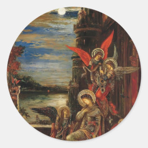 Gustave Moreau- St. Cecilia Classic Round Sticker