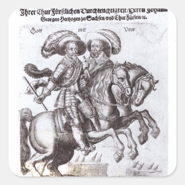 Gustavus Adolphus II  and Gustavus Adolphus IV Square Sticker (Front)