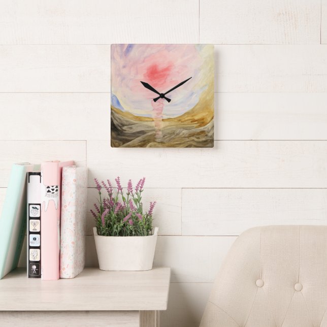 Gusten in the Underworld by Hilma af Klint Square Wall Clock (Reading Room)