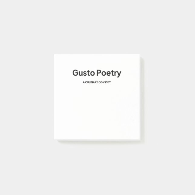 Gusto Poetry Logo Post-it Notes (Front)