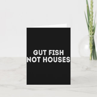 Gut Fish, Not Houses Coastal Conservation Vintage  Card