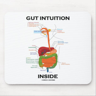 Gut Intuition Inside (Digestive System Humour) Mouse Mat