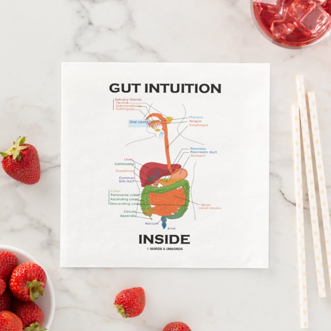 Gut Intuition Inside Digestive System Humour Napkin (Insitu)