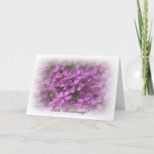 Gute Besserung mit rosa Blumen Card
