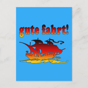 Gute Fahrt Good Trip in German Vacations Travel Postcard