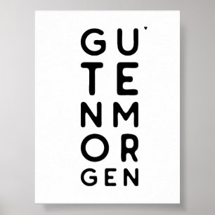 Guten Morgen - minimalistic typography poster