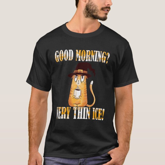 Guten Morgen Very Thin Ice Cream Morning Group Cat T-Shirt (Front)