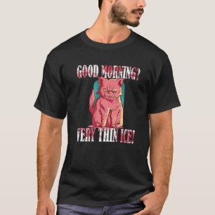 Guten Morgen Very Thin Ice Cream Morning Group Cat T-Shirt