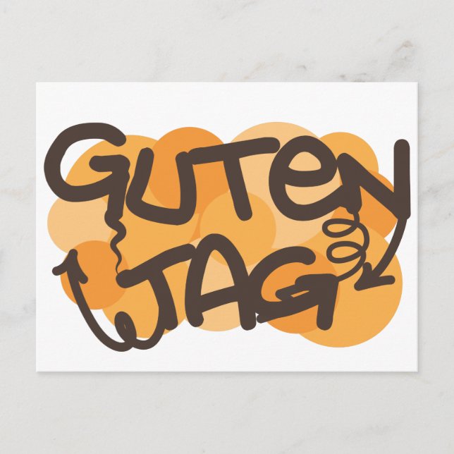 Guten tag German Hello in graffiti style Postcard (Front)