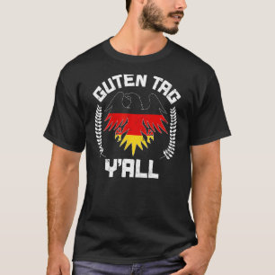 Guten Tag Y'all Biergarten Germany Flag German Bee T-Shirt