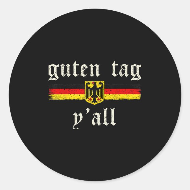 Guten Tag Y'all Funny Greeting German Prost  (Front)
