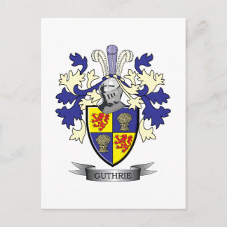 Guthrie Family Crest Coat of Arms Postcard