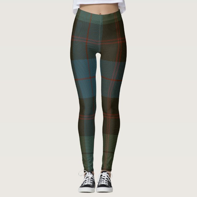 Guthrie Tartan Clan Plaid Leggings (Front)