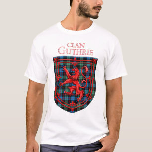Guthrie Tartan Scottish Plaid Lion Rampant T-Shirt