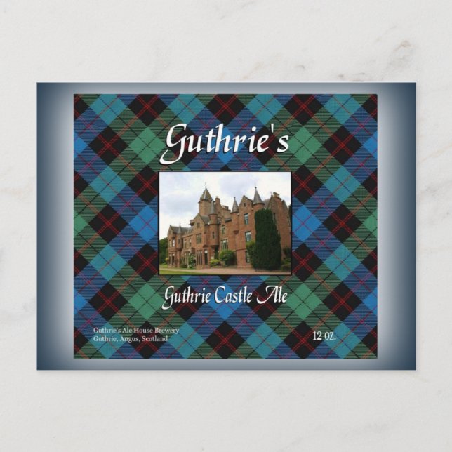 Guthrie's Guthrie Castle Ale Postcard (Front)