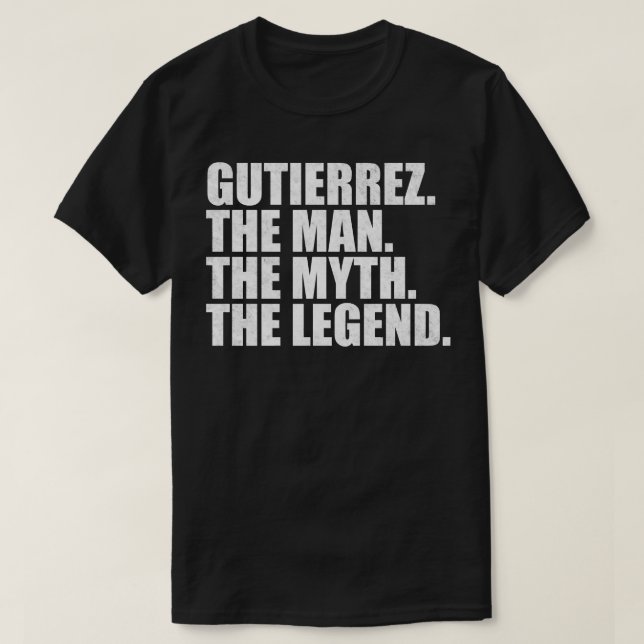 GutierrezGutierrez Family name Gutierrez last Name T-Shirt (Design Front)