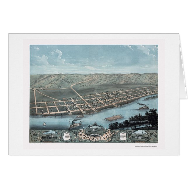 Guttenburg, IA Panoramic Map - 1869 (Front Horizontal)