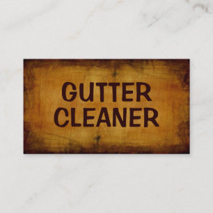 Gutter Cleaner Antique Business Card