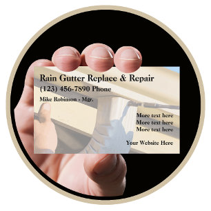 Gutter Cleaning And Repair Service Business Card