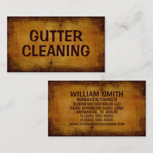 Gutter Cleaning Antique Business Card