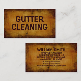 Gutter Cleaning Antique Business Card