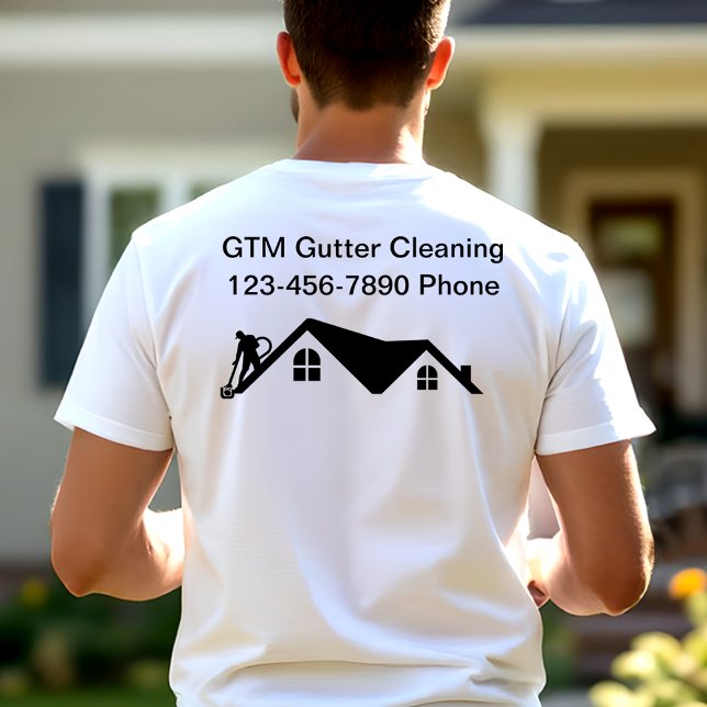 Gutter Cleaning Crew Business Logo Work Shirts (Creator Uploaded)