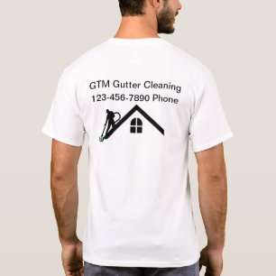 Gutter Cleaning Crew Business Logo Work Shirts