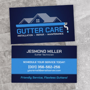 Gutter Cleaning Repair Installation Service  Busin Business Card