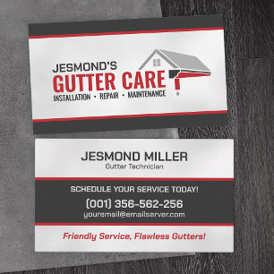 Gutter Cleaning Repair Installation Service  Business Card