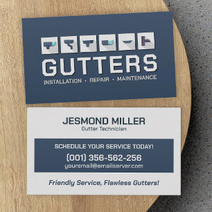 Gutter Cleaning Repair Installation Service  Business Card