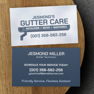 Gutter Cleaning Repair Installation Service  Business Card
