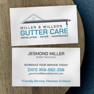 Gutter Cleaning Repair Installation Service  Business Card