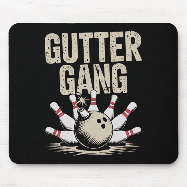 Gutter Gang Bowling 1  Mouse Mat (Front)
