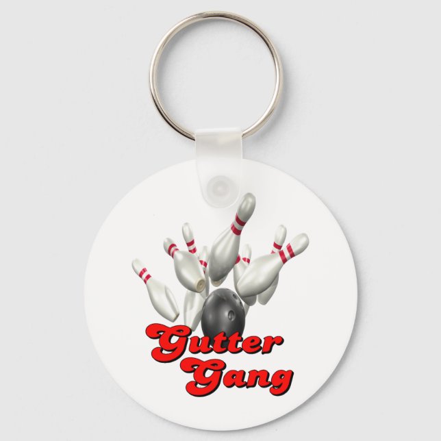 Gutter Gang Bowling Key Ring (Front)